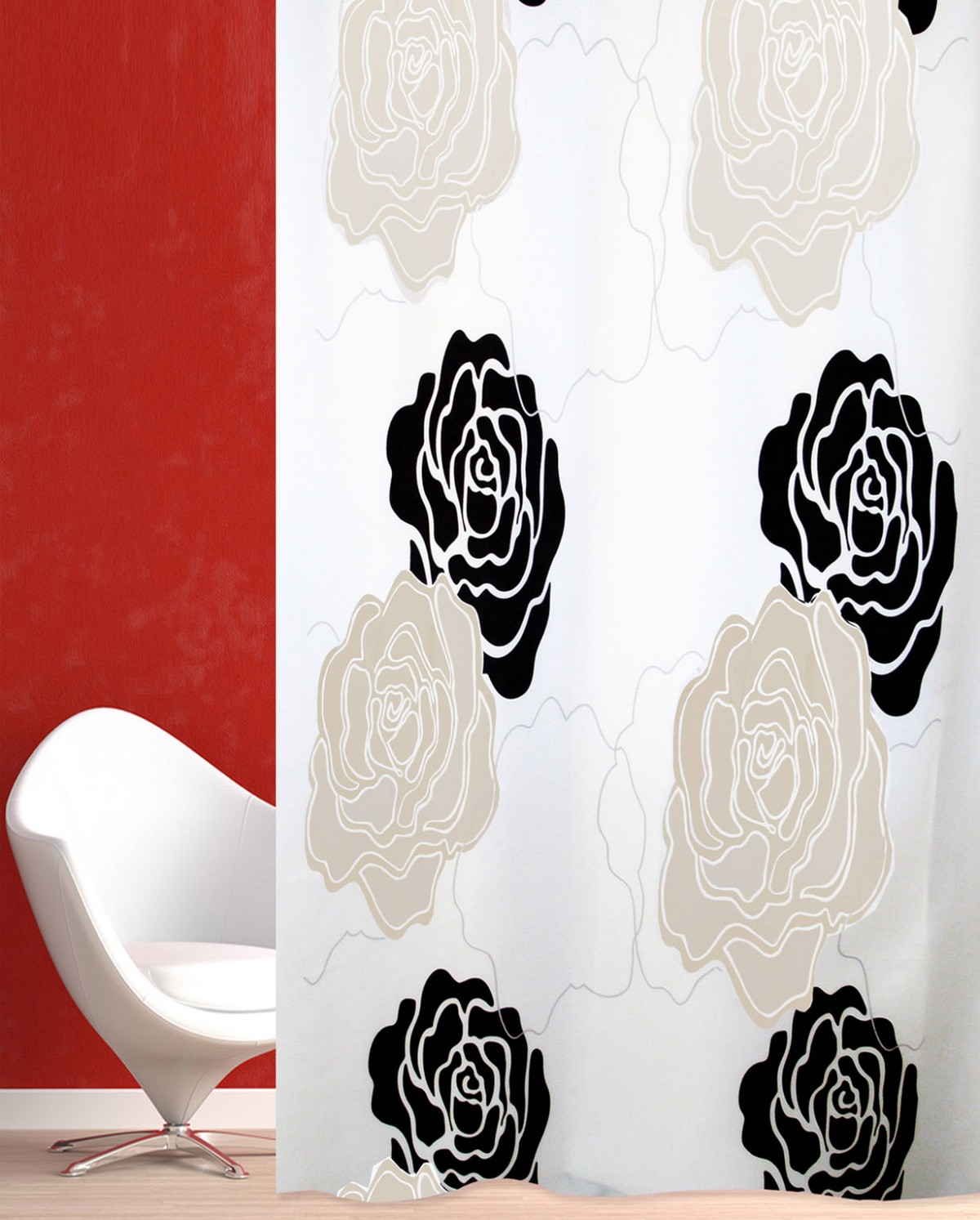 ΚΟΥΡΤΙΝΑ ΜΠΑΝΙΟΥ BLACK ROSE 240(Μ)X180(Υ)