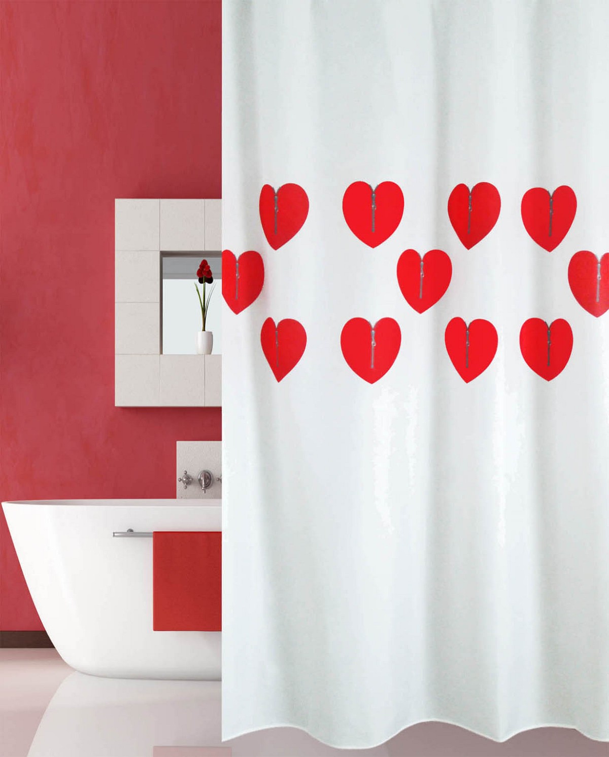 ΚΟΥΡΤΙΝΑ ΜΠΑΝΙΟΥ HEARTS 240(Μ)X180(Υ)