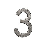 Roline 460 Πινακίδα με Αριθμό 3 από Ορείχαλκο Old Silver 55mm