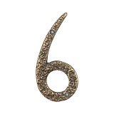 Roline 461 Πινακίδα με Αριθμό 6 από Αλουμίνιο Αντικέ 100mm