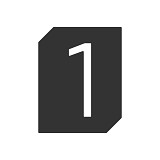 Roline 465 Πινακίδα με Αριθμό 1 από Χάλυβα Μαύρο Ματ 70mm