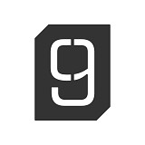 Roline 465 Πινακίδα με Αριθμό 9 από Χάλυβα Μαύρο Ματ 70mm