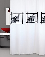 ΚΟΥΡΤΙΝΑ ΜΠΑΝΙΟΥ ZEBRAS HEAD 180(Μ)X180(Υ)