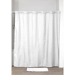 Κουρτίνα μπάνιου Polyester 180x200 cm Λευκή