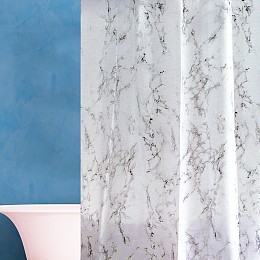 ΚΟΥΡΤΙΝΑ ΜΠΑΝΙΟΥ WhiteMarble 180(Μ)X200(Υ)