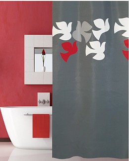 ΚΟΥΡΤΙΝΑ ΜΠΑΝΙΟΥ DOVE 180(Μ)X180(Υ) ΓΚΡΙ