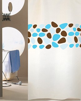 ΚΟΥΡΤΙΝΑ ΜΠΑΝΙΟΥ PEBBLES 180(Μ)X200(Υ) ΤΥΡΚΟΥΑΖ