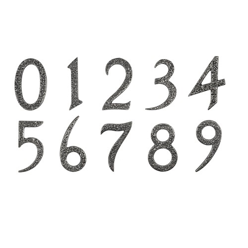 Roline 461 Πινακίδες με Αριθμό Σετ από Αλουμίνιο Old Silver 100mm