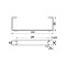 Roline 200 Πόδι Επίπλου από Χάλυβα Λευκό 370x120mm
