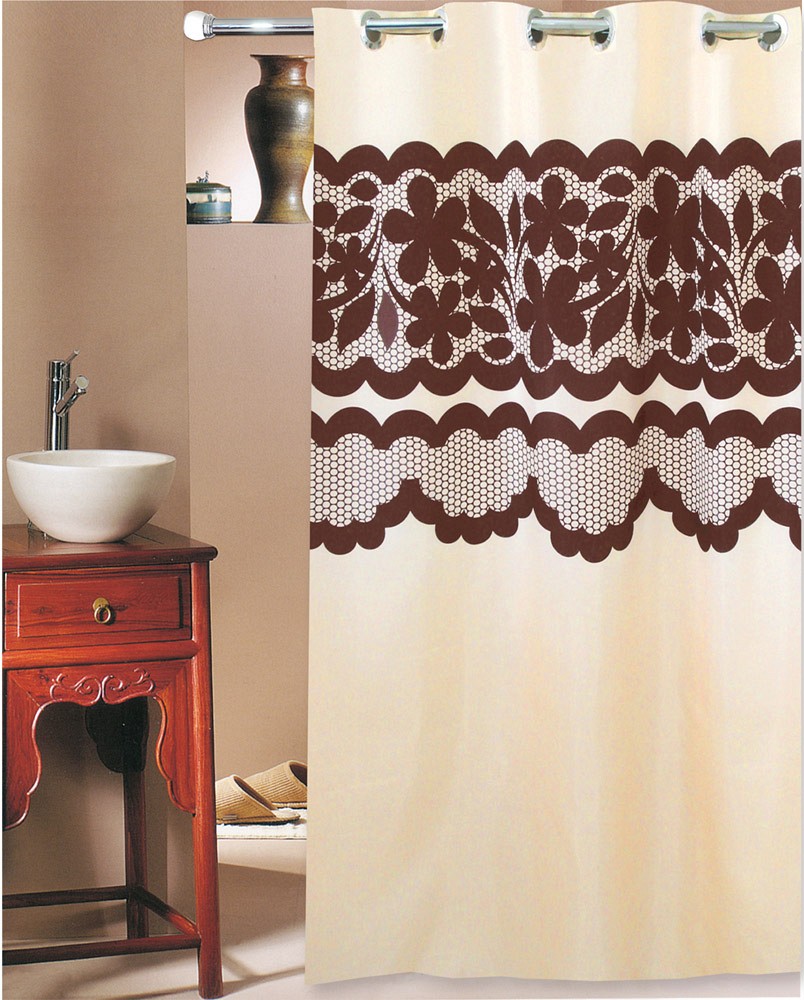 ΚΟΥΡΤΙΝΑ ΜΠΑΝΙΟΥ LACE HOOKLESS 180(Μ)X180(Υ)