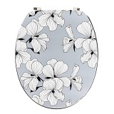 Κάλυμμα λεκάνης mdf με ανοξείδωτους μεντεσέδες 37,50χ46cm Eurocasa