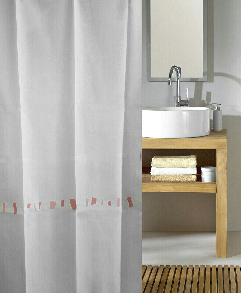 Κουρτίνα Μπάνιου Υφασμάτινη Cometa με ράντες  180x200 εκ