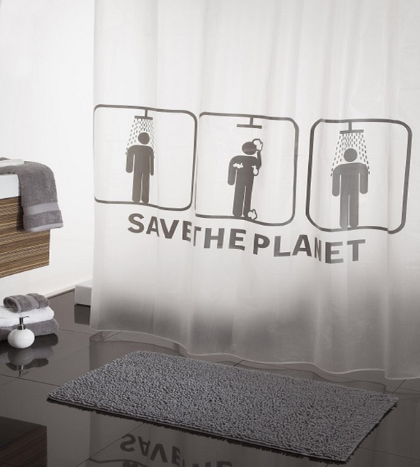Κουρτίνα Μπάνιου Save The Planet  180x200 εκ