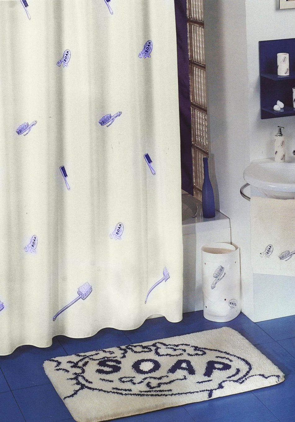 Κουρτίνα Μπάνιου Υφασμάτινη Soap  180x200 εκ
