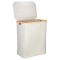 ESTIA ΚΑΛΑΘΙ ΑΠΛΥΤΩΝ BAMBOO ESSENTIALS 144lt ΜΕ ΚΑΠΑΚΙ ΚΑΙ 2 MESH BAGS 56x37x68cm ΓΚΡΙ