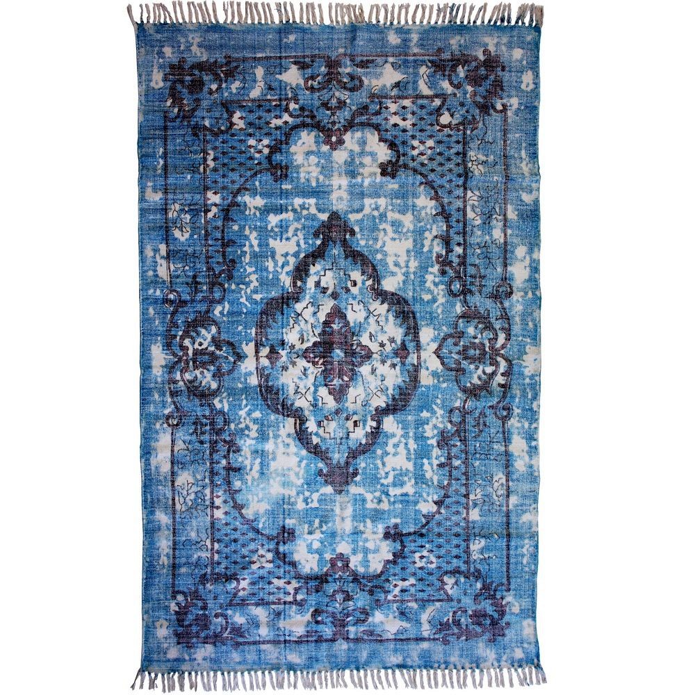 Χαλί 120x180 Αντικέ μπλε τύπωμα