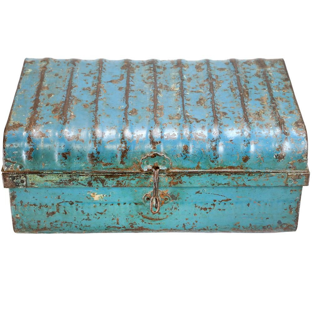 Μπαούλο vintage τιρκουάζ 61x40x26εκ.