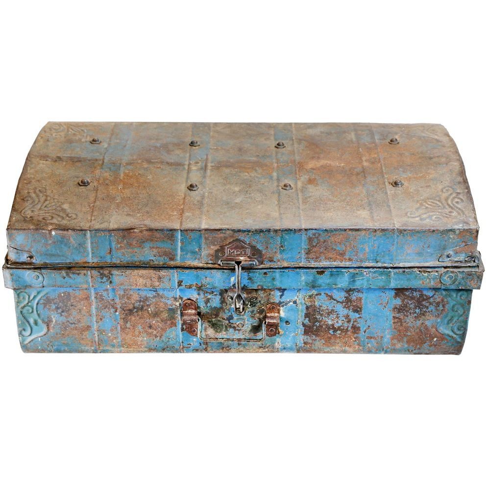 Μπαούλο vintage τιρκουάζ 69x38,9x26εκ.