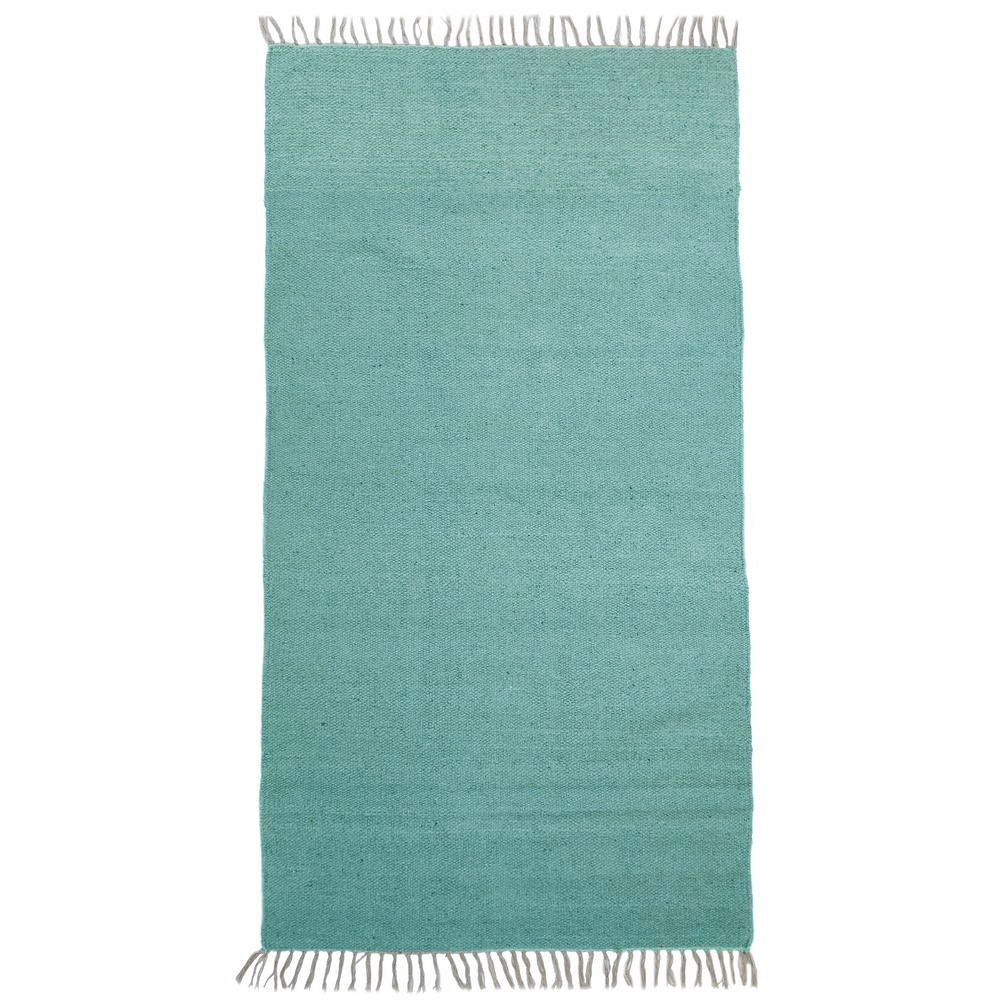 Χαλί 75x135 μονόχρωμο - τιρκουάζ