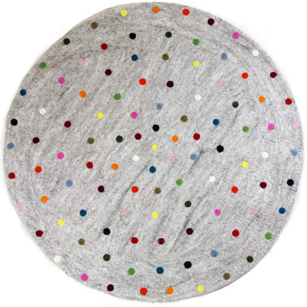 Χαλί φέλτ πουά 90εκ. Στρογγυλό