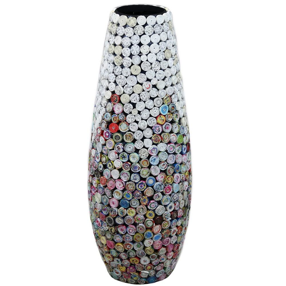 Βάζο 24x60εκ. ανακυκλωμένα περιοδικά