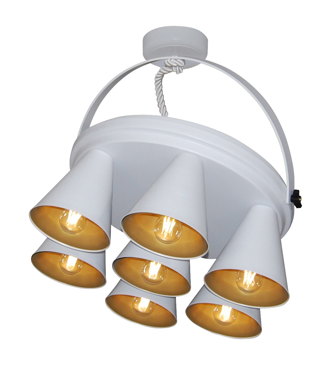 HL-3578-1B BRANDON WHITE & MAT GOLD PENDANT