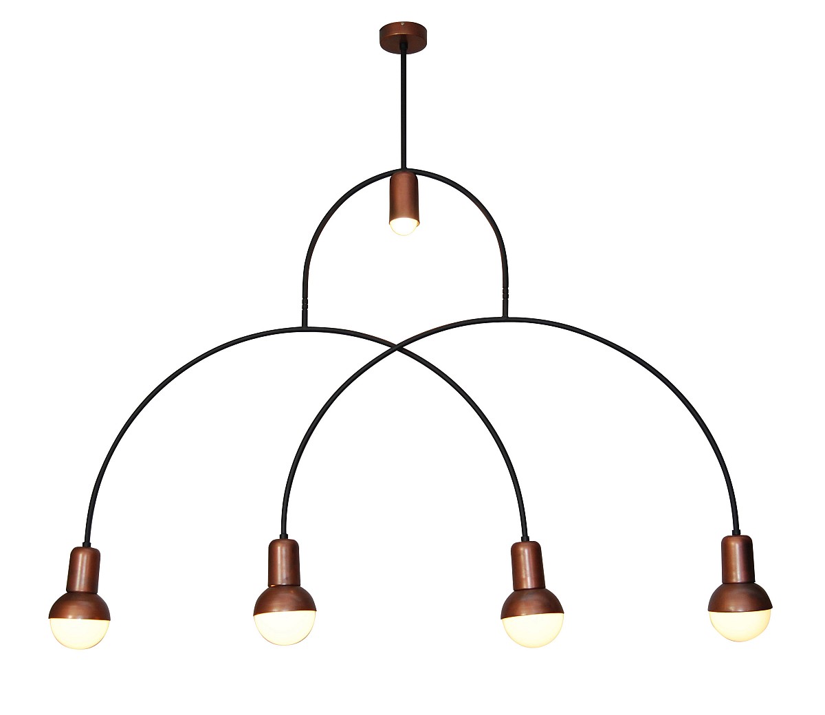 HL-3523-5 CHRISTOPHER OLD COPPER & BLACK PENDANT