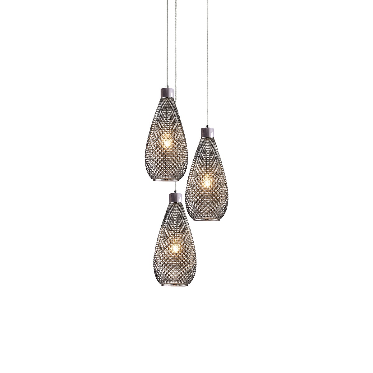 SE4285-03 SM DARIO PENDANT SMOKE GLASS+