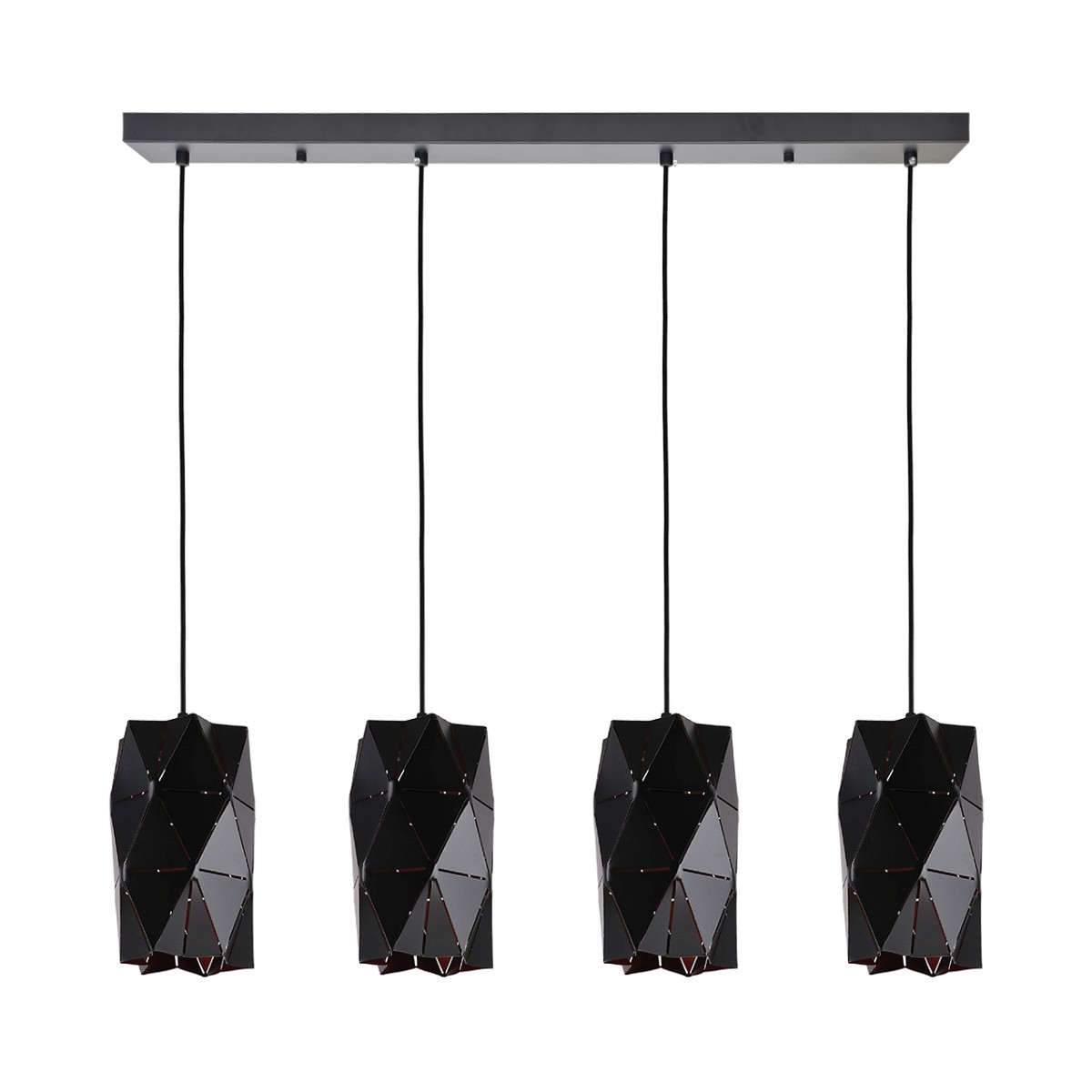 KQ S0661-4A TANGRAM BLACK METAL PENDANT Ε5+
