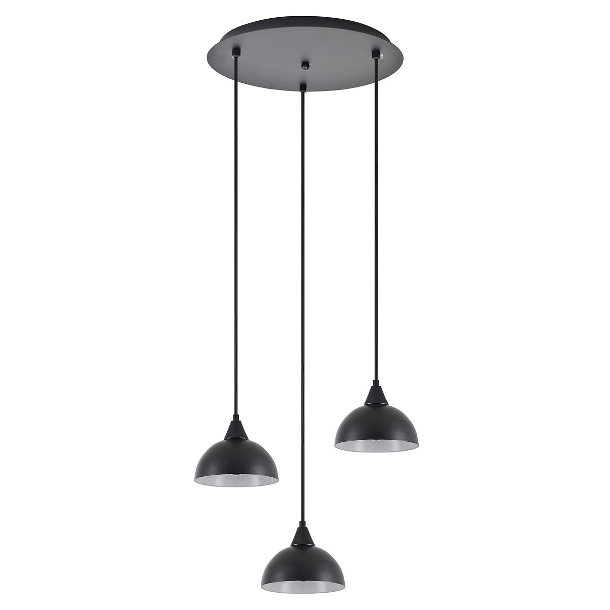 SE21-BL-B10-3BL-MS3 ADEPT PENDANT Black Metal Shade +