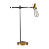 SE21-GM-36 ADEPT GOLD MATT & BLACK TABLE LAMP 1Β1