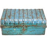 Μπαούλο vintage τιρκουάζ 61x40x26εκ.