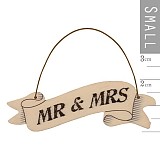 Ξύλινη κορδέλα (5εκ.) - Mr & Mrs