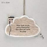 Σύννεφο ξύλινο -When dark clouds arrive 9x15εκ.