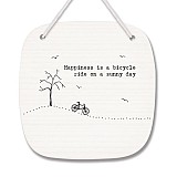 Πορσελάνινο κάδρο - Happiness  is a