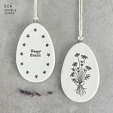 Πορσελάνινο αυγό-Happy easter 4x6εκ.