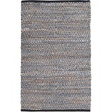 Χαλί 60x90 Tiki Μπλε και γιούτα υφαντό