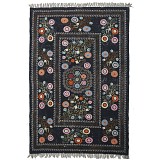 Χαλί 120x180 γκρι λουλούδια κέντημα