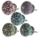 Πόμολο μαύρο λουλούδι 4εκ.