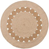 Χαλί Φυσικό Στρογγυλό 120εκ. με κύκλους