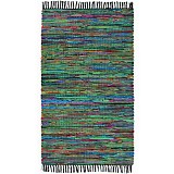 Χαλί βαμβάκι & fleece Τιρκουάζ 90 x 150εκ.