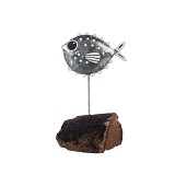 Ψάρι φούσκα ασημί 9εκ. μεταλλικό