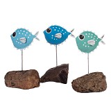 Ψάρι φούσκα χρωματιστό 9εκ. μεταλλικό