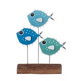 Σχολείο ψαριών φούσκες μπλε 11εκ.μεταλλικό