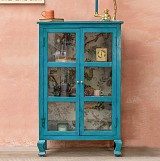 Ντουλάπι-Βιτρίνα τιρκουάζ 76x36x120εκ.