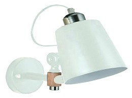 YQ-4003 SAM WHITE METAL-WOOD WALL LAMP 1Ε1