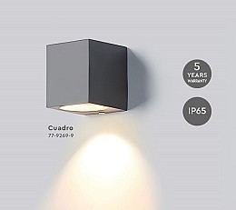 SE-WL-S1-DG CUADRO DOWN WALL LAMP GU10 DARK GREY BODY ALUMINIUM