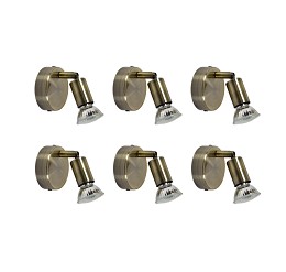 SE 140-BR1 (x6) Saba Packet Bronze adjustable spotlight+