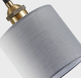 SE21-BR-10-3BL-SH2  MAGNUM BRONZE Grey Shade Pendant+
