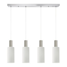 SE21-NM-4-4NM-GL3 ADEPT TUBE Nickel Matt Pendant White Glass+